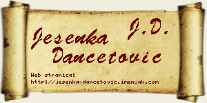 Jesenka Dančetović vizit kartica